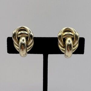 MARINO Vintage Gold-Tone Chain Link Clip-On Earrings